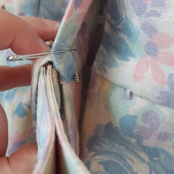 Unique Vintage Peri Petites Floral Secretary Dress With Pockets Size 6 - Picture 7 of 9